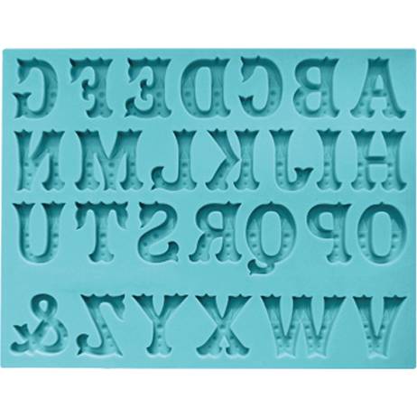 Silikonová formička abeceda Western 15,5x11,5 cm- Cakesicq