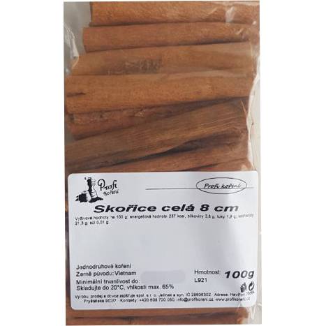 Skořice celá 8 cm (100g) - Koření