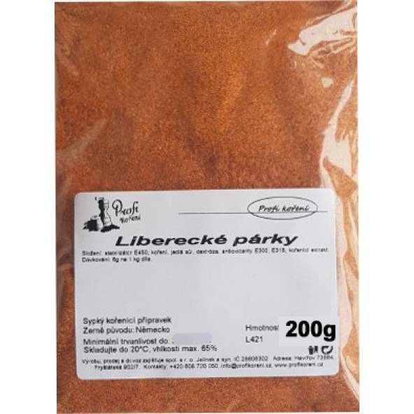 Liberecké párky (200g) koření - Koření