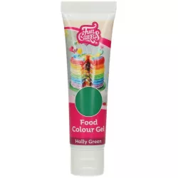 Gelová barva zelená cesmína 30g - FunCakes