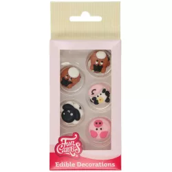 Cukrové zdobení 12ks Farma - FunCakes
