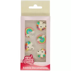 Cukrové zdobení 12ks Unicorn - FunCakes