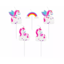 Svíčky na dort 5ks Unicorn - Godan