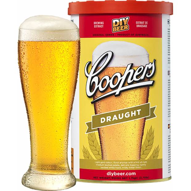 Koncentrát na vaření piva Draught Coopers 1,7kg na 23l piva - BIOWIN