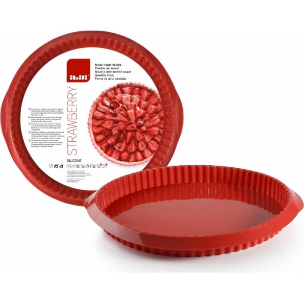 Silikonová forma na koláč 28x3cm červená - Ibili