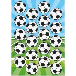 Fondánový papír předvyražený na cupcake fotbal - Dekora