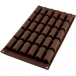 Silikonová forma na čokoládu Mini Buche 30x14ml - Silikomart
