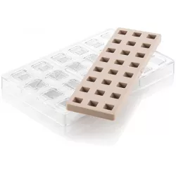 Profesionální polykarbonátová sada na pralinky Quadro 24x8,9ml 1,5x2,5x2,5cm - Silikomart