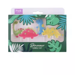 Dortové svíčky 4ks dinosauři - PME