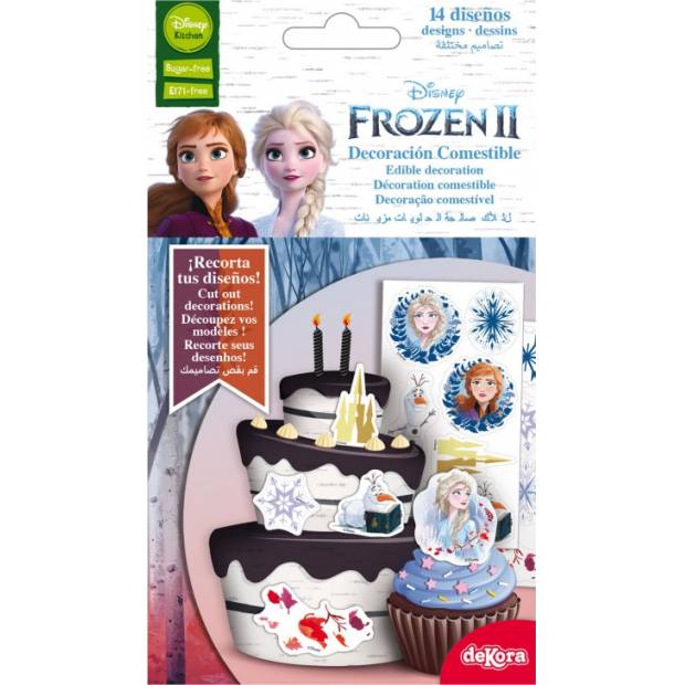 14ks dekorací z fondánového listu na cupcake Frozen 2 - Dekora