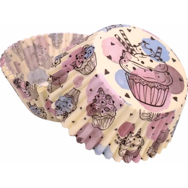 Košíčky na muffiny motiv kreslený cupcake (50 ks) - Alvarak