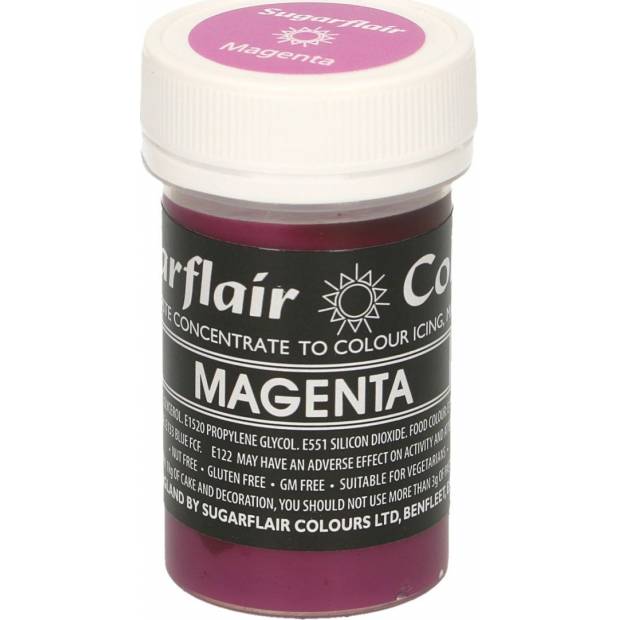 Gelová barva sugarflair magenta (25g) - Sugarflair