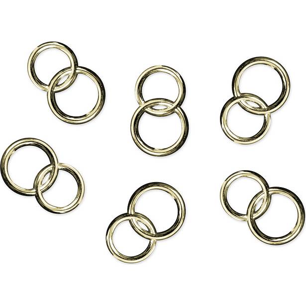 Zlatý svatební prsteny, 25ks - PartyDeco