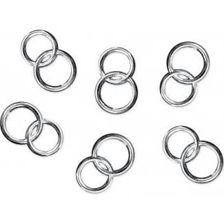 Stříbrný svatební prsteny, 25ks - PartyDeco