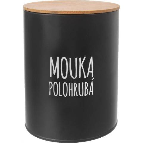 Dóza Polohrubá mouka BLACK pr. 13 cm