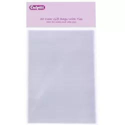 Sáčky celofánové se stříbrnou páskou 12x17cm, 50ks - Culpitt