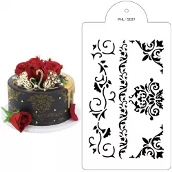 Stencil šablona ornament BOA 35x21cm - Cakesicq