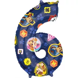 Balónek 66x43cm Paw Patrol číslo 6 - Amscan