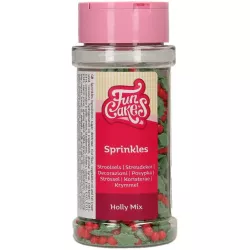 Cukrové vánoční zdobení cesmína 55g - FunCakes