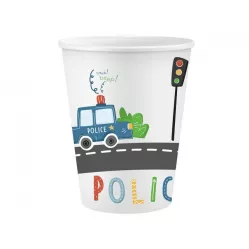Papírový kelímek 266ml 6ks policie - Godan