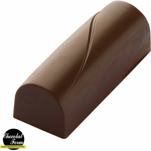 Forma na pralinky kulatý obdelník s linkou 43x15x14mm - CHOCOLATE WORLD