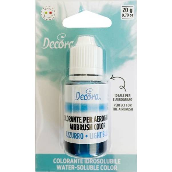 Airbrush barva tekutá light blue 20g - Decora