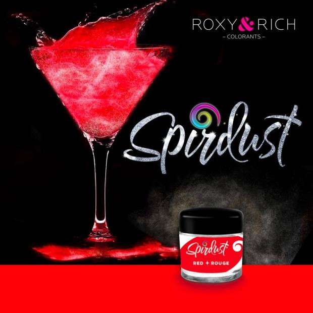 Metalická barva do nápojů Spirdust červená 1,5g - Roxy and Rich