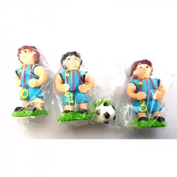 Cukrová figurka fotbalisté modří 3ks a kopačák 3x6cm