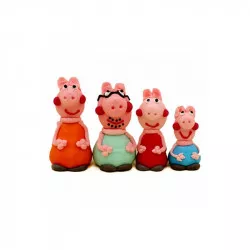 Cukrová figurka prasátko Pepa 4ks