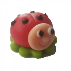 Figurka na dort beruška s růžovou hlavou 30g z kokosové hmoty 4x2cm - Fagos