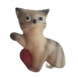 Marcipánová figurka hrající si kočička 6,5x5 cm, 50g šedá
