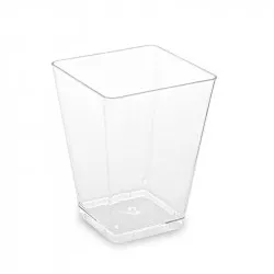 Fingerfood kelímek na panna cottu PS hranatý čirý 58x58x76mm 160ml - 20ks - Wimex