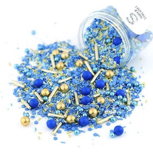 Cukrové zdobení 90g modré konfety - Super Streusel