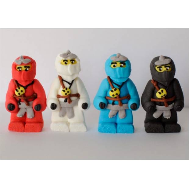 Cukrová figurka Ninja Go 4ks - K Decor