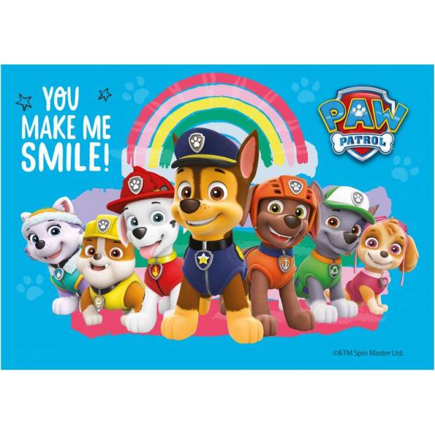 Fondánový papír paw patrol 14,8x21 cm - Dekora