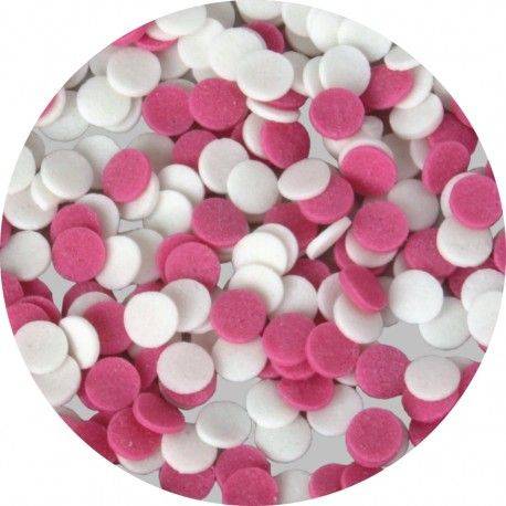 Cukrové konfety růžovo bílé 40g - Dekor Pol