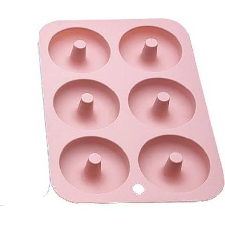 Silikonová forma na donuty 26x18cm světle růžová - Cakesicq