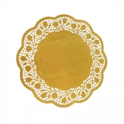 Dekorativní krajka kulatá zlatá 30cm 4 ks - Wimex