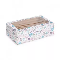 Krabička ECO na 12 makronek vysouvací s průzorem 180x110mm 50ks