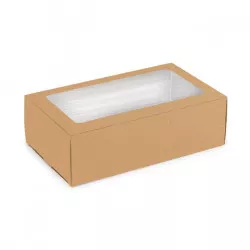 Krabička ECO na 12 makronek vysouvací s průzorem 50ks 180x110mm - Monaco