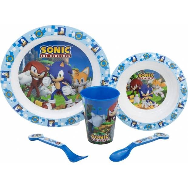 Jídelní sada pro děti 5kusů ježek Sonic - Stor