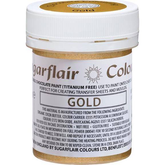 Gelová barva gold, 35g - Sugarflair