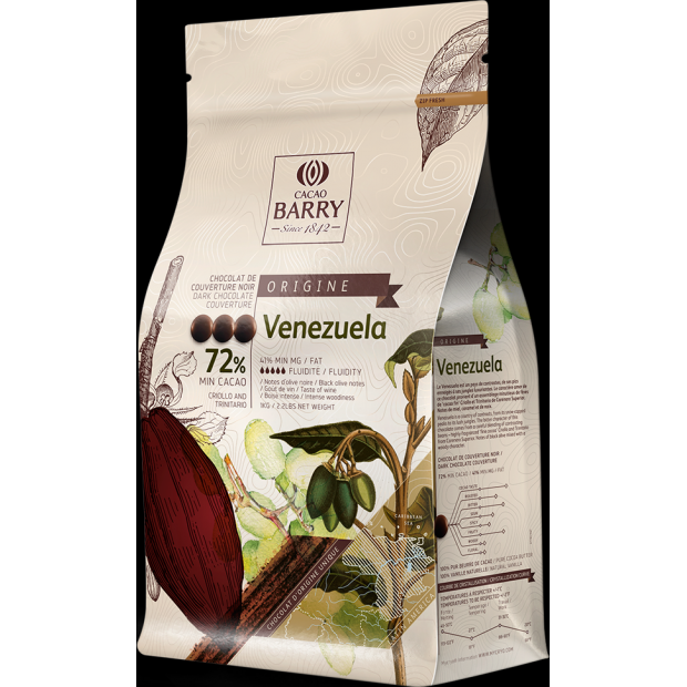 Cacao Barry Origin čokoláda VENEZUELA hořká 72% 1kg - Callebaut