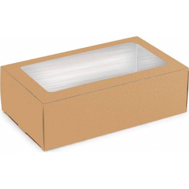 Krabička ECO na 12 makronek vysouvací s průzorem 50ks 180x110mm - Monaco
