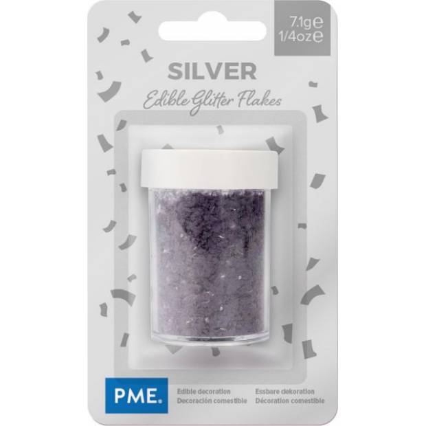 Sypání Glitter Flakes, stříbrno fialová bez TiO2 - PME