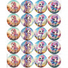 Jedlý papír k vystříhnutí na muffiny Unicorn mix 5cm - PICTURE