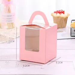 Krabička na pralinky 12x12x4cm 5ks růžové - Cakesicq