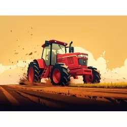 Jedlý papír traktor kreslený A4 - PICTURE