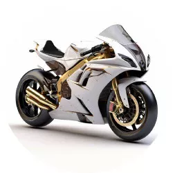 Jedlý papír silniční motorka bílá 19,5cm - PICTURE