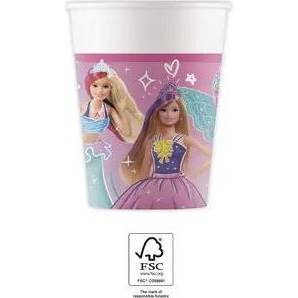 Papírové kelímky barbie 200ml, 8ks - Procos